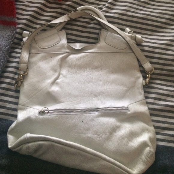 White bag with Satchel strap