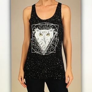 🕸Black owl🕸graphic tank