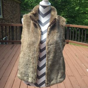 Anne Taylor Loft Fur Vest