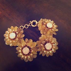 J.Crew bracelet - amber, opal and gold.