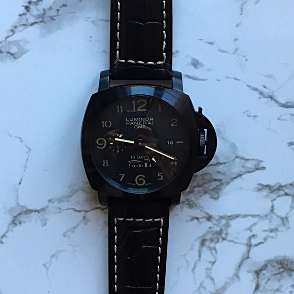Luminor Panerai Black Leather Watch