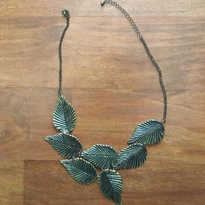 Leaf statement necklace