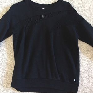 Fabletics Black sweater with mesh detail