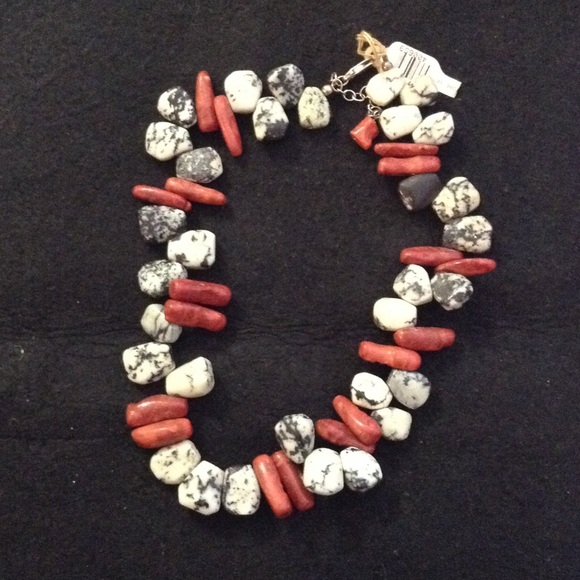 NWT 925 Jasper Gemstone necklace & earrings