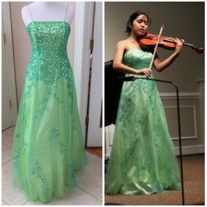 Green Sequin Gown (concert or pageant)