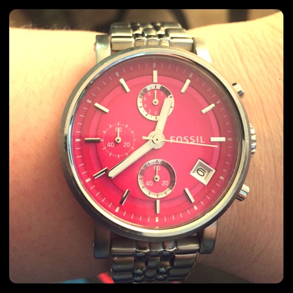 Fossil Pink Dial Watch