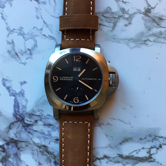 Luminor Panerai Brown Leather Watch
