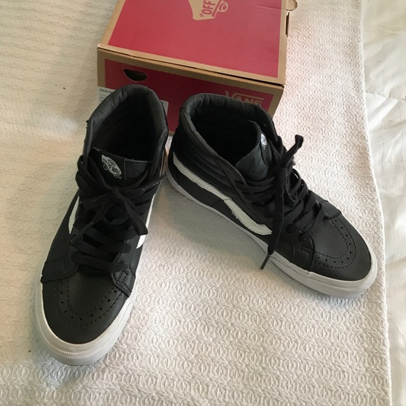 High Top Vans black leather