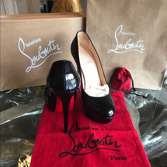Christian Louboutin Shoes - Bianca 140 black patent