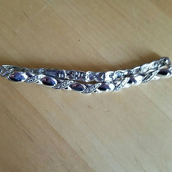 Sterling silver x bracelet