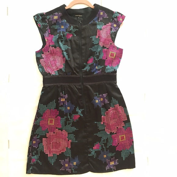 Nanette Lepore Pixelated Floral Cocktail Dress