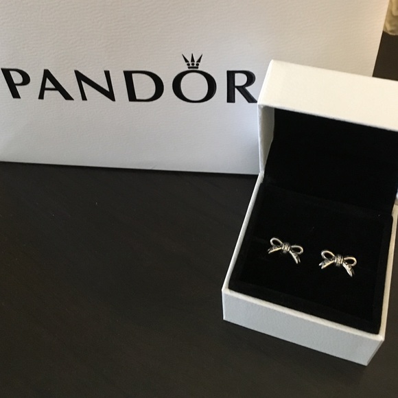 Pandora Jewelry - Pandora Sparkling Bow Earrings