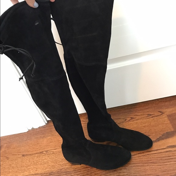 Stuart weitzman lowland boots in black suede!!