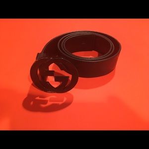 Gucci Leather Belt with Interlocking G