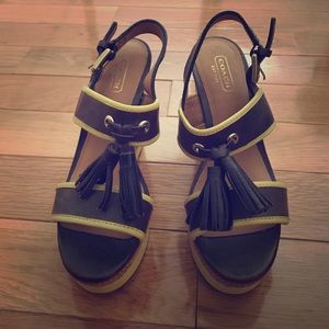 Coach Tassel Cork Wedges