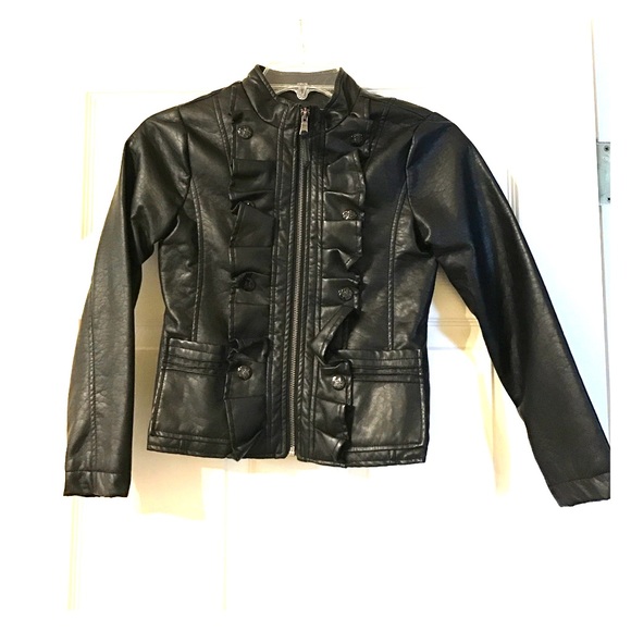 Girls Faux Leather Jacket