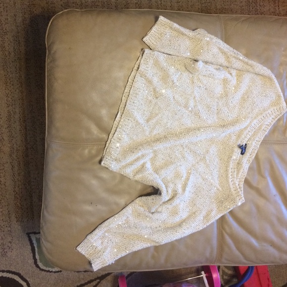 "Splendid" shimmery sequined gold colored sweater - Picture 1 of 3