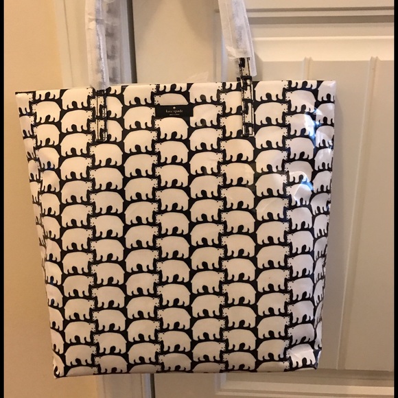 ❤️❤️Kate spade polar bear navytote bag