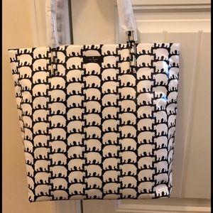 ❤️❤️Kate spade polar bear navytote bag