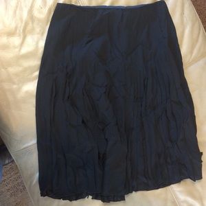 Black calf length skirt