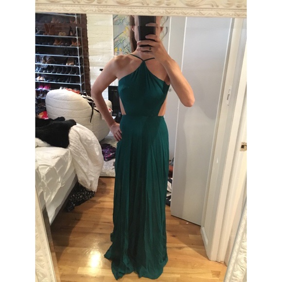 reformation emerald dress