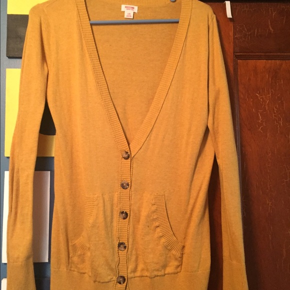 Mustard colored cardigan