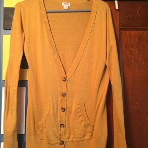Mustard colored cardigan