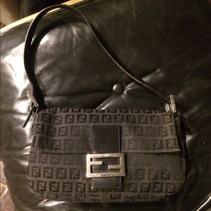 Authentic Fendi signature logo small bagguett