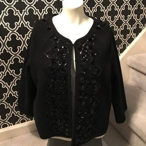 Anthropologie sequin embellished sweater/jacket