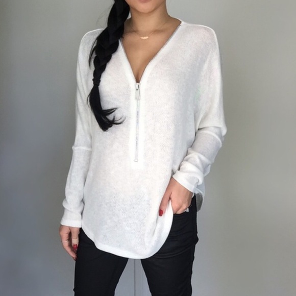 EKattire Sweaters - Ivory zipper knit dolman Size M