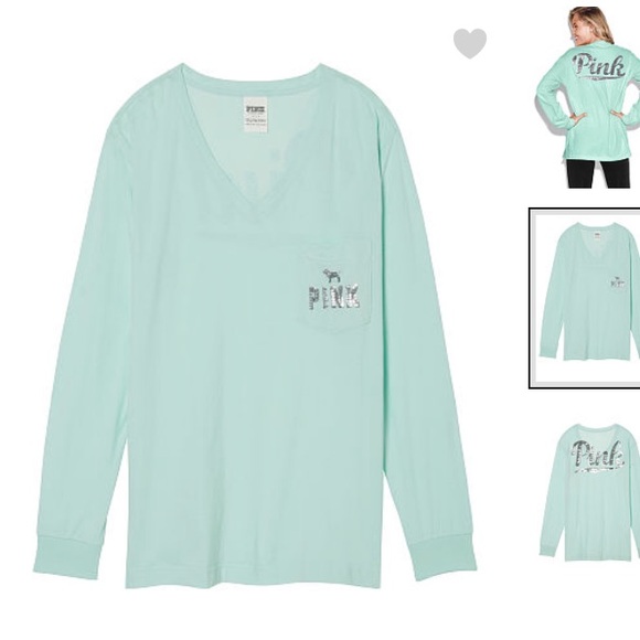 VS PINK BLING CAMPUS TEE SEQUIN DOG - Picture 2 of 4