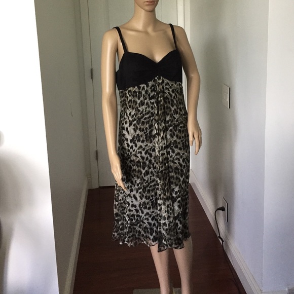 TAHARI chiffon dress - Picture 3 of 4