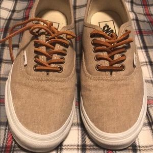 Cream/True White Washed Authentic Vans