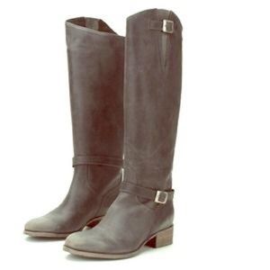 Charles David Rowdy distressed red zipper boots