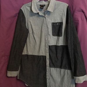 Patchwork Jean Shirt