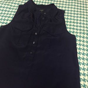Navy J. Crew Blouse