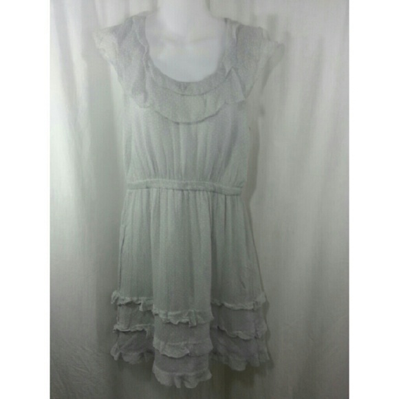 J Crew Silk Dress Size 8 Gray Floral