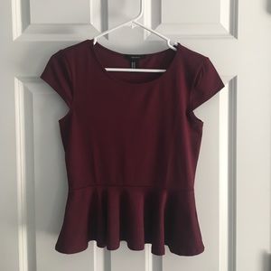 Short sleeve peplum shirt