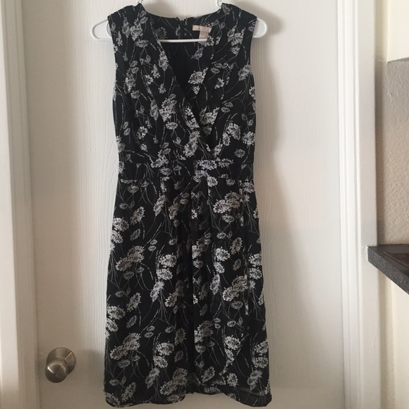 Black floral Banana Republic dress