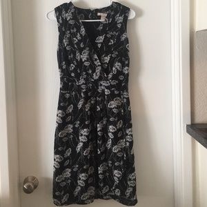 Black floral Banana Republic dress