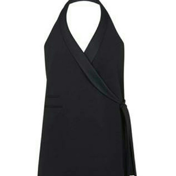 LAST CHANCE! Topshop Side Tie Halter Tuxedo Jacket - Picture 4 of 4