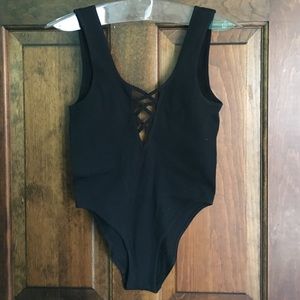 Cutout-Front Seamless Bodysuit