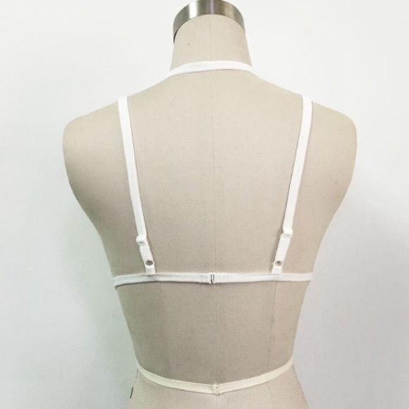 White Strappy Harness Bra - Picture 3 of 3