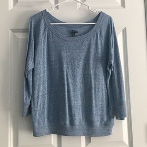3/4 long sleeve blue top