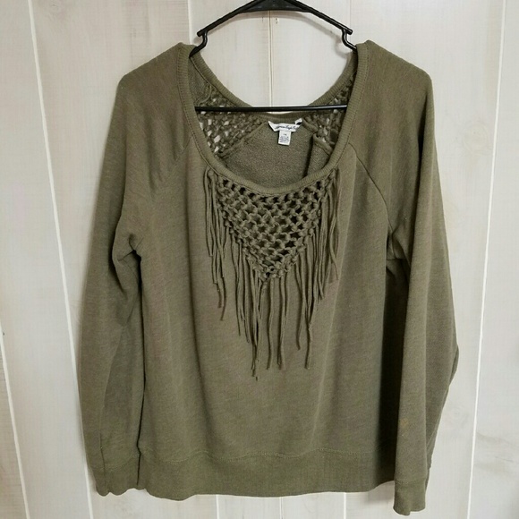 <<2 for 20>> American Eagle Fringe Sweatshirt