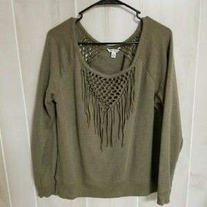 <<2 for 20>> American Eagle Fringe Sweatshirt