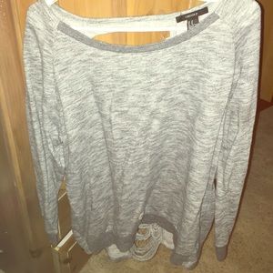 Grey ripped back sweater