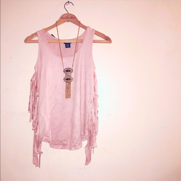🌡Blush Pink Faux Suede Top✨ - Picture 1 of 3