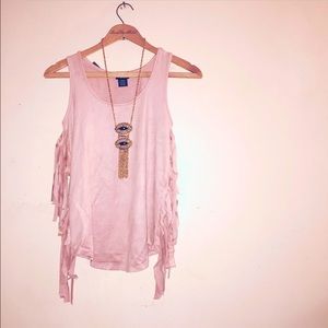 🌡Blush Pink Faux Suede Top✨