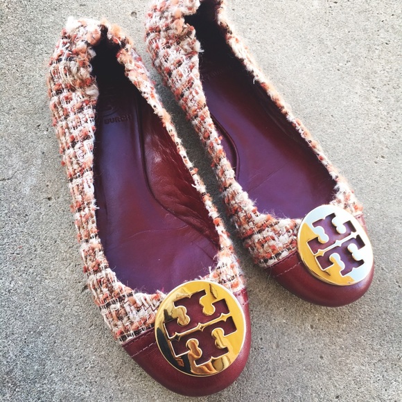 Rare- Tory burch tweed Reva flats